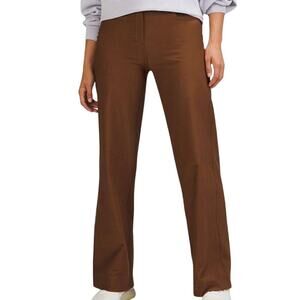 Lululemon City Sleek 5 Pocket Wide-Leg High-Rise Pant Roasted Brown Size 27 EUC
